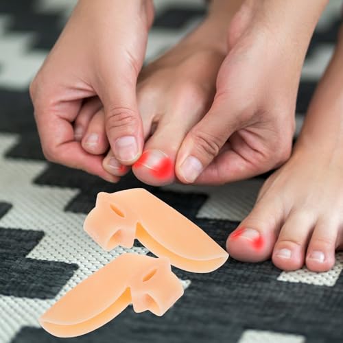 KOMBIUDA Silicone Toe Spacer 4 Pairs Bunion Corrector Separator for Hallux Valgus Realignment Foot Care Supplies at Home - Thumbnail 6