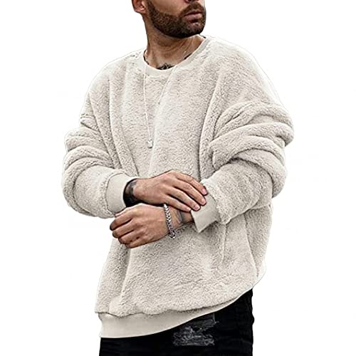 Noldares Hoodies For Men Big And Tall Fashion Casual Stand Collar Hoodies Fuzzy Fleece Pullover Tops Sweatshirts 39 #TOP3