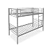Homey Litera Reforzada Completa con Barandilla y Escalera Metálica, Modelo Anna, Estructura Tubular, Práctica y Funcional, Acero aleado, Gris, 90x190