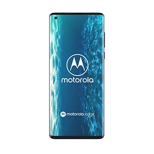 Motorola Edge - 6.7 インチ FHD+ スマートフォン (5G、90 度湾曲 o-ノッチ スクリーン、Qualcomm Snapdragon SM7250 プロセッサー、64 MP カメラ、4500 mAH バッテリー、デュアル SIM、6/128 GB、Android 10) ブラック