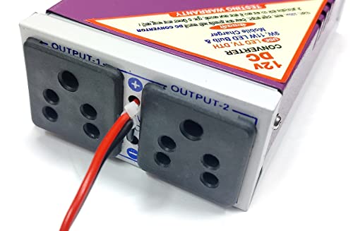 Image of ERH India 12v DC Converter 12 Volt to 220 Volt 150 Watt Powerful Mini Car Inverter /Converter with 2 Output Sockets for Home, Mobile Charger, DVD etc.