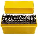 36-Piece Letter and Number Punch Set, Chrome Vanadium Steel | Include A-Z, &, 0-9 | Perfect Stamping and Imprinting Tool on Metal, Wood, Leather, Plastic for Arts, Jewelry, Hobby, Crafts and More