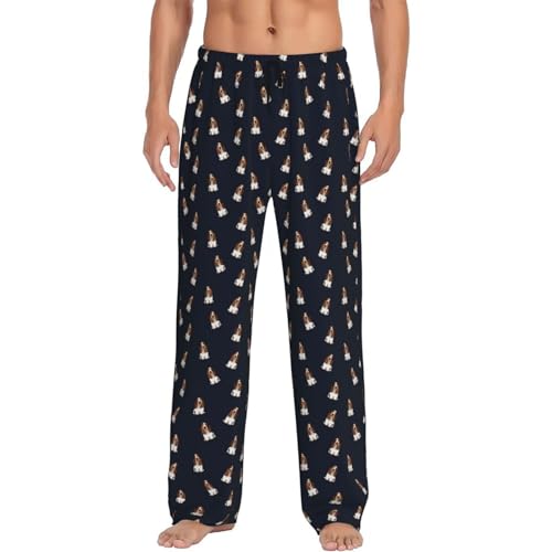 Novastar Mens Pajama Pants Bottoms With Pockets- Funny Beagle Dog Soft Mens Pj Pants, Comfy Men Lounge Pants4