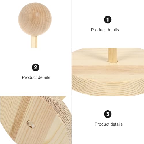 Soporte para pelucas de muñecas expositor de madera que ahorra espacio 4
