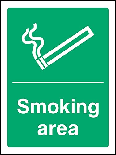 Panneau Smoking Area de signalisation pour espace fumeur extérieur et intérieur