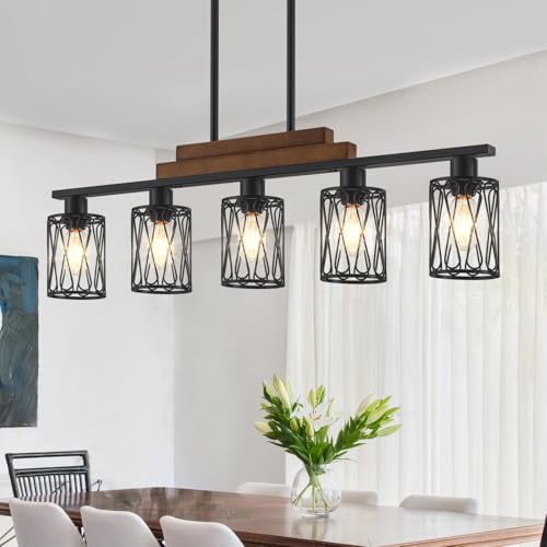 5-Light Dining Room Light Fixtures Over Table, Farmhouse Kitchen Island