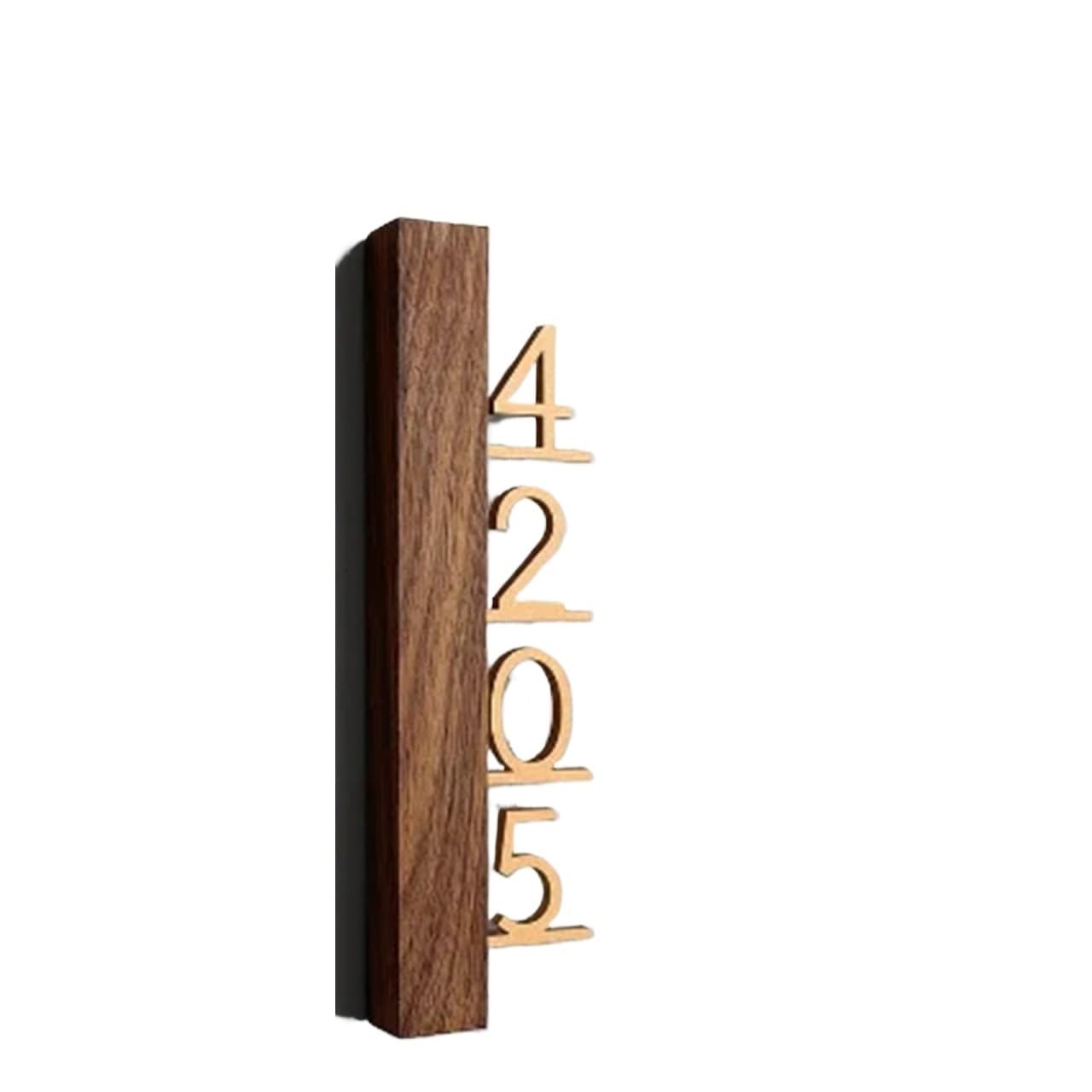 Targhette con il numero civico, Targa con numero civico personalizzato in legno acrilico multicolore 25x8,5 cm for la camera della villa dell'hotel(E)