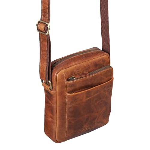Bolso mensajero para hombre STILORD River pequeño y bandolera de cuero 5