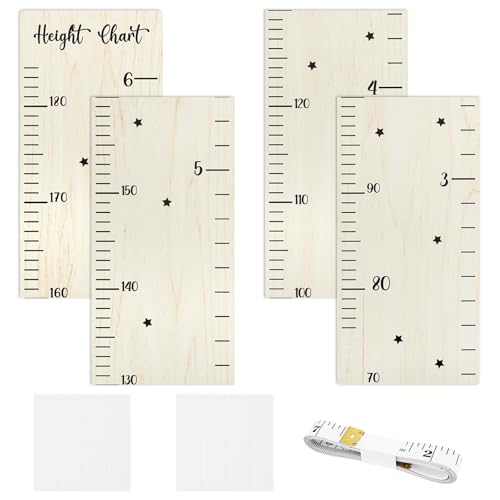 Height Chart, Minimalist Wood Growth Chart, Accurate Kids Height Wall Charts, Easy to Install Kids Measuring Charts for Nursery Room Bedroom Wall Decor