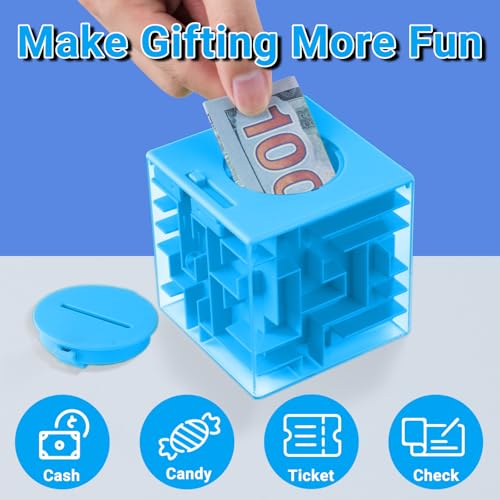 image for iKeelo 4 Pack Money Maze Puzzle Box - Makes Cash Gift Giving More Fun,