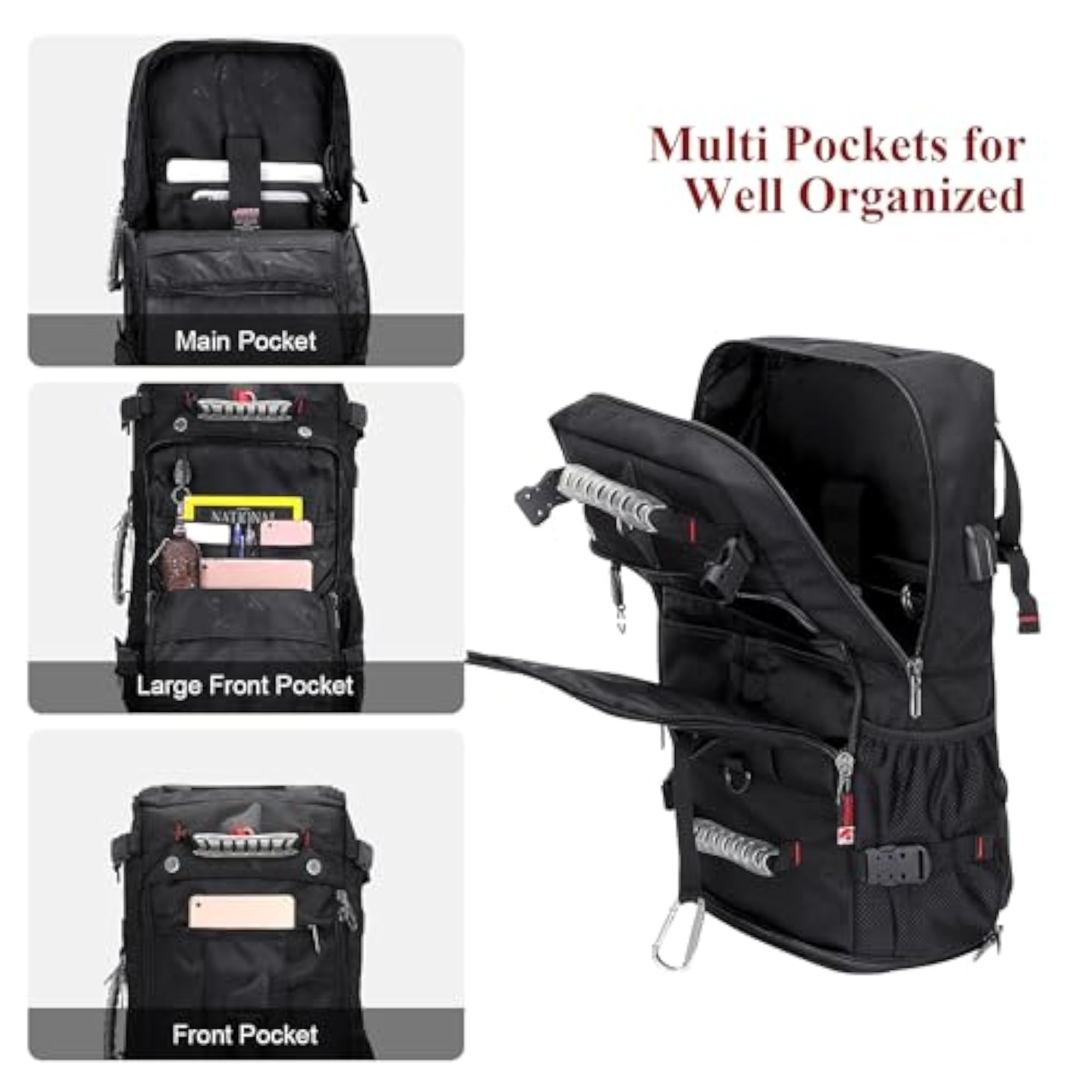 Travel Backpack for Men, Convertible Carry On Luggage