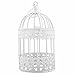 Produktbild Metall Deko Vogelkäfig weiß - Hochzeitsdeko Vintage - 26 x 14 cm (P-011) - Tischdeko Hochzeit Vogel Voliere Landhaus Stil