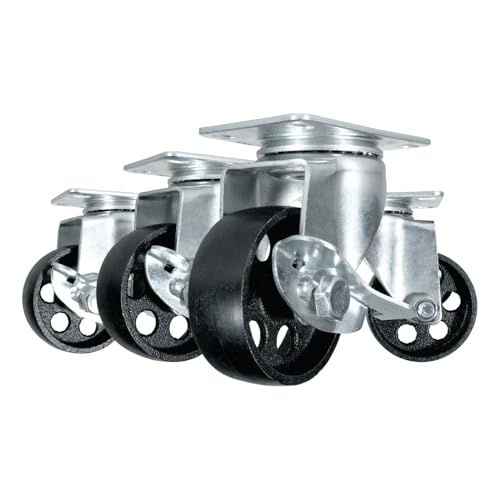 Roulettes pivotantes en fonte POWERTEC de 7,6 cm pour aménager votre garage