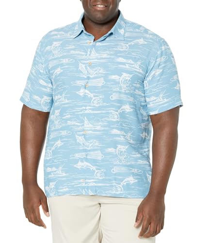 Chemise à fleurs homme Quiksilver Dusk Blue haut de gamme en taille XX-Large