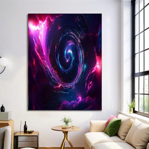 Pinturas artísticas lienzo de galaxia y carteles de decoración de pared