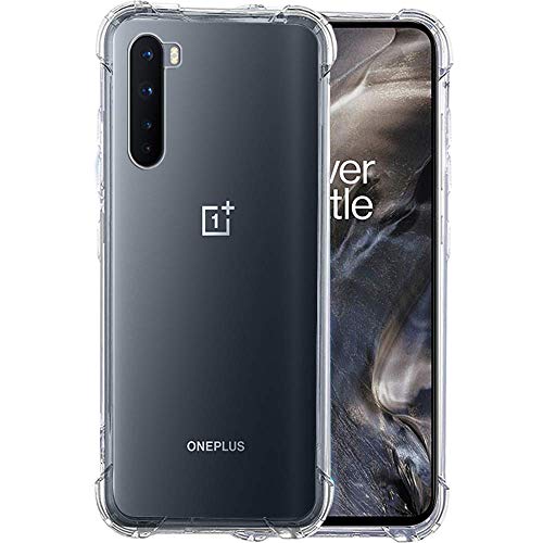 Image of COVERBLACK Rubber Back Cover for OnePlus B08695ZSP6 / 1+ Nord - Transparent