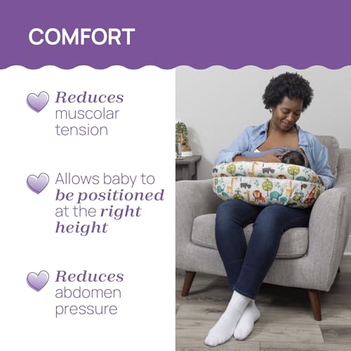 Miniatura 3 de Boppy Cojín Deluxe De Lactancia Para Bebés De 0 Meses, Forma Ergonómica Con Soporte Para Mamá Y Bebé, Soporte Bebé Para La Lactancia Materna Y Con Biberón