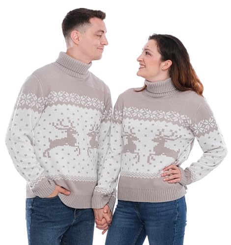 Pull de Noël moche assorti pour vos soirées festives en famille