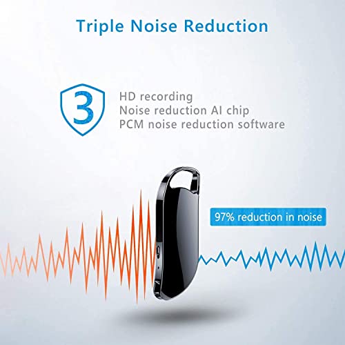 Image of PKST Digital Voice Recorder 32GB Voice Activated Mini Recorder with Playback -Small Key Chain Recording Device for Lectures, Meetings, Interviews, Portable Audio RecorderVOICE RECORDER (32GB keychain)