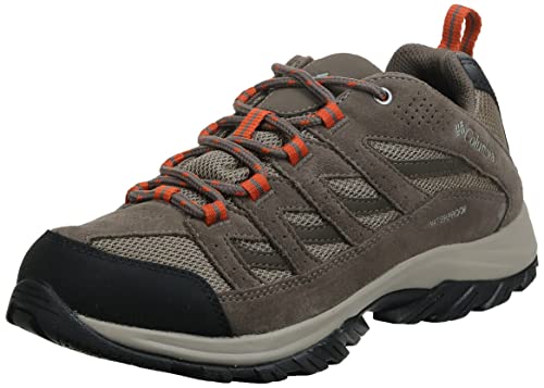 Columbia Men's Crestwood Waterproof Hiking Shoe, Pebble, Desert Sun, 10.5