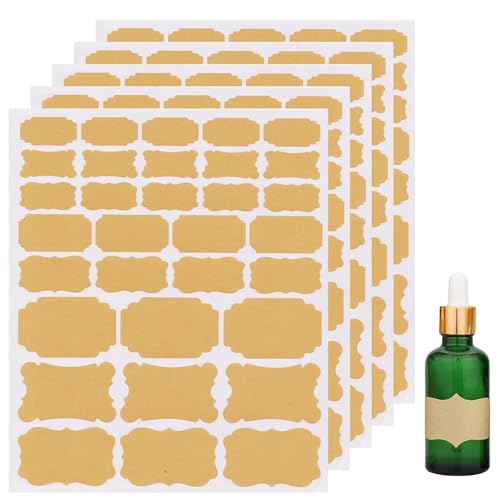 Brown Label Sticker Small Jar Label for Jars and...