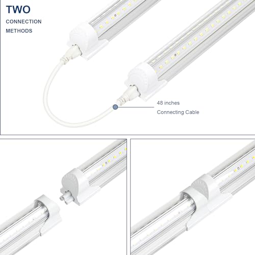 EPESTOEC 4Pack LED Shop Light 4FT,V Shape Integrated T8 LED Tube Light,6300LM,42W,5000K Super Bright White,High Output Linkable Shop Lights by EPESTOEC - Used condition - Image 4