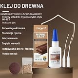 BAOSROY Klej do drewna, mocny i szybki, przezroczysty, do renowacji, łączenia i naprawy, w butelce, dla drewna, mebli i rzemiosła