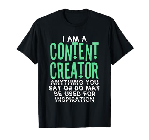 Content Creator Inspiration Influencer Vlogger Podcaster T-Shirt