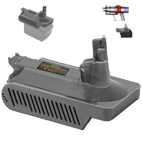 JJXNDO V10 Adapter for Milwaukee 18V Li-ion Battery Converter to Replace for Dyson V10 Battery Work for Dyso V10 Cyclone Animal Absolute Fluffy SV12 Vacuum Cleaner
