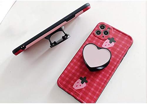 Amazon スマホグリップ ハート型 ジョイグリップ グリップスタンド ギンガムチェック チェック柄 09 ベージュ Moshi Moshi ホールドリング