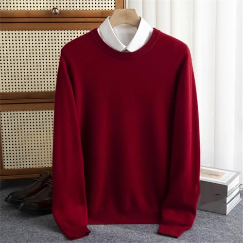 Men Round Neck Sweater Cable Knitting Casual Pullover Top4
