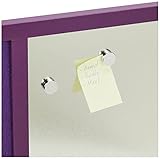 Bi-Office Combination Board Lavender, Silver Finish Magnetic Dry Erase / Purple Softtouch Notice Board, 60 x 45 cm - Image 2