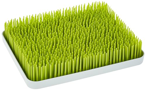 Image of Boon Lawn Countertop Baby Bottle Drying Rack with Antimicrobial Tray - Spring Green - Bottle Rack and Organizer - Baby Feeding Essentials - 13.5 x 11 x 2.5 - 1 Count