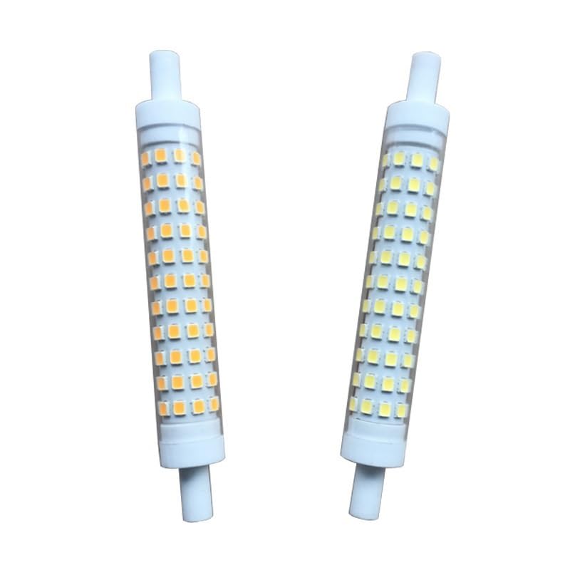 1fortunate Lights 10 unids/Lote atenuación Led R7s lámparas cerámica 10W 80 2835SMD AC220v 15 * 118mm R7s lámparas Led tamaño pequeño disipación de Calor (Talla : Warm White)