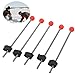 Pilipane Portable Mini Ice Fishing Rod Tip Set for Winter Fishing Enthusiasts Stainless Steel Red Balls Spring Tips (S)