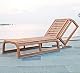 Teak Gartenliege Teako Design Alpes unbehandeltes Massivholz