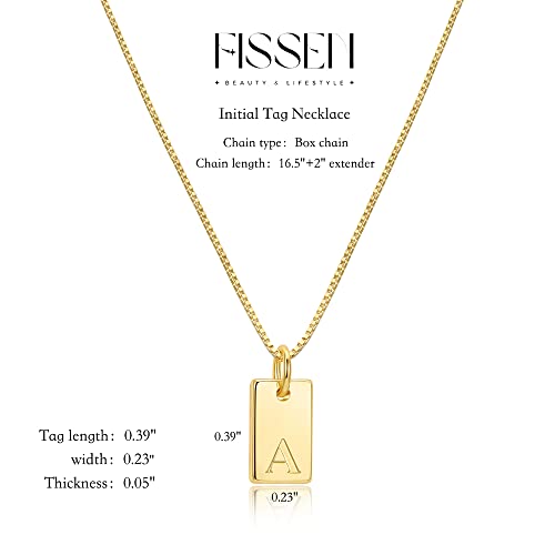 image for FISSEN JEWELRY Initial Necklaces for Women 14K Gold Plated Letter Neck