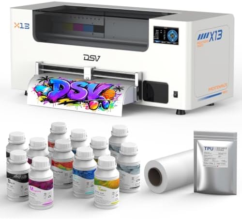 DSV A3+ Plus F1080 DTF Printer,One-Click to Print, Automatic Clea...