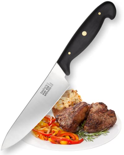 Taylors Eye Witness Professional Series British Made Cooks Kitchen Knife - 15cm Cutting Edge with an Ultra Fine, Pointed Blade, Precision Ground from High Carbon Stainless Steel. Made in Sheffield