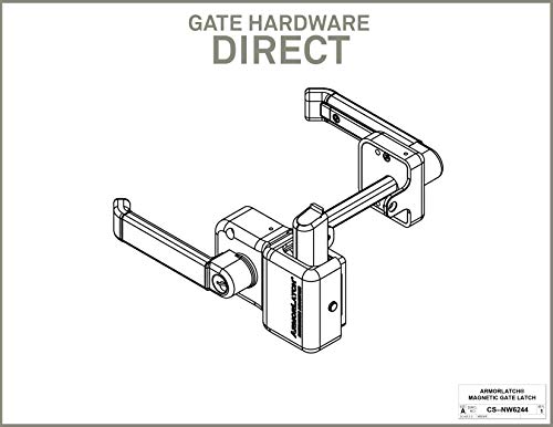 Black Nylon Polymer Key Lockable Magnetic Armor Latch | Keyed Alike | Nw6244-Sd-Fb-Ka #TOP7