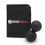 WODFitters Double Lacrosse Ball Peanut Massage Ball for Thoracic Spine - Upper Back, Neck, Scapula - Ideal for Mobility work before and after WOD (Black)