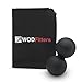 WODFitters Double Lacrosse Ball Peanut Massage Ball for Thoracic Spine - Upper Back, Neck, Scapula - Ideal for Mobility Work Before and After WOD (Black)