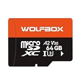 WOLFBOX 128GB MicroSD Memory Card for X5 Dash Cam, U3 A2 V30 4K UHD, 100MB/s Read, Loop Recording Friendly