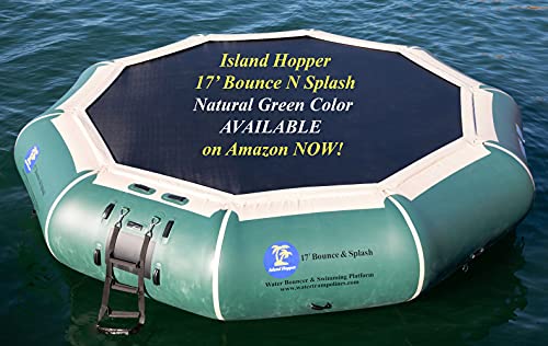 Island Hopper 17' Bounce N Splash Padded Water Bouncer #TOP2