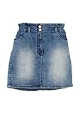 im Used Look s.Oliver Mädchen Jeansrock mit Paperbag-Bund blue 152.REG