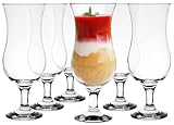 Glasmark Krosno Gläser Cocktailgläser Set Longdrink Cocktail Gin Bier Wasser Longdrinkgläser Trinkglas Wasserglas Glas Smoothie Dessert Spülmaschinenfest Transparent 6 x 420ml