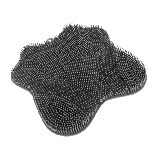 PACKOVE Tapis de Douche Antidérapant pour Brosse de Massage avec Ventouses Nettoyeur la Douche