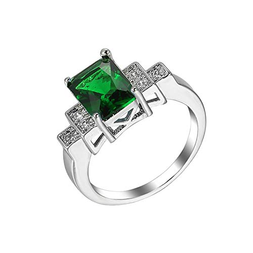 Bague de fiançailles d'exception plaquée or blanc et zircone cubique pure
