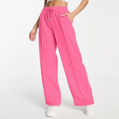 Aniywn Sweatpants Baggy Women Wide Leg High Waist Lounge Pants with Pockets - 1
