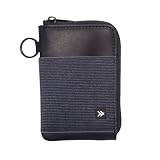Thread Wallets RFID Blocking Leather Zip Wallet with Card Holder for Men and Women (Black)